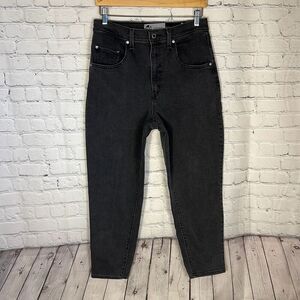 Silvertab‎ Gray Charcoal Wash High Rise Baggy Grunge Mom Jeans Womens W30 L27
